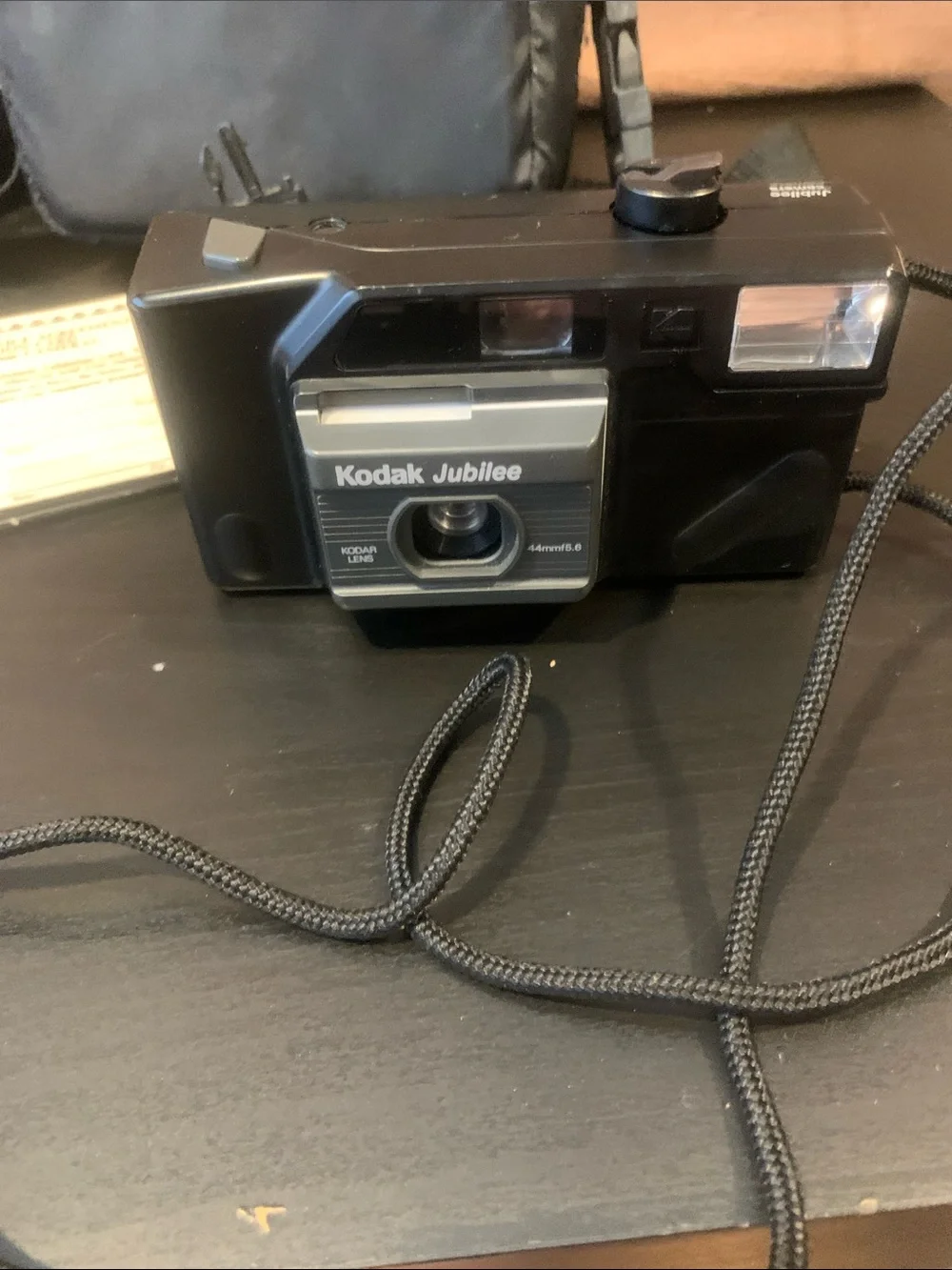 VINTAGE Kodak Jubilee 35mm Camera with Black Kodak Shoulder Case and Yellow Logo